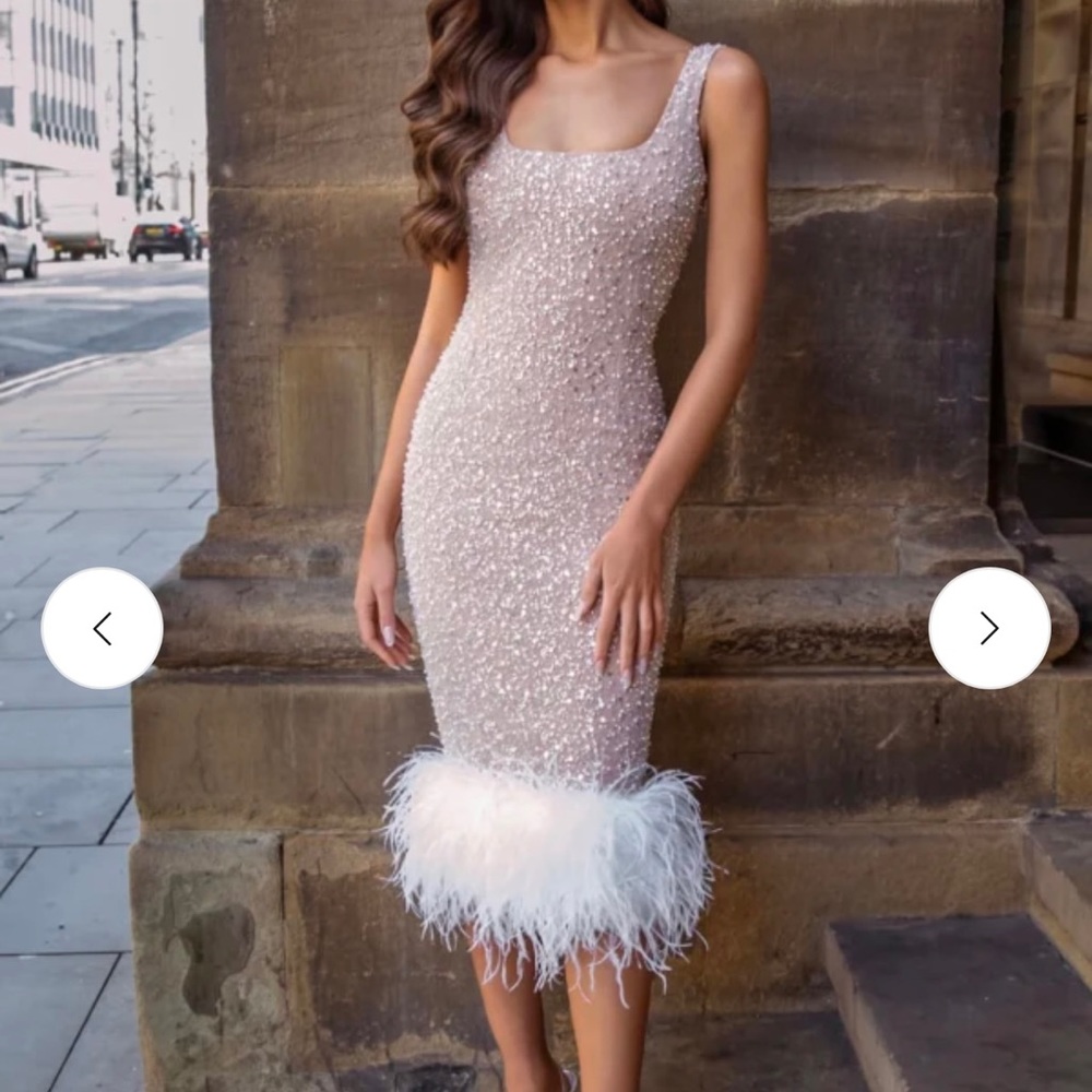 Worn once Nadine merabi white lulu dress